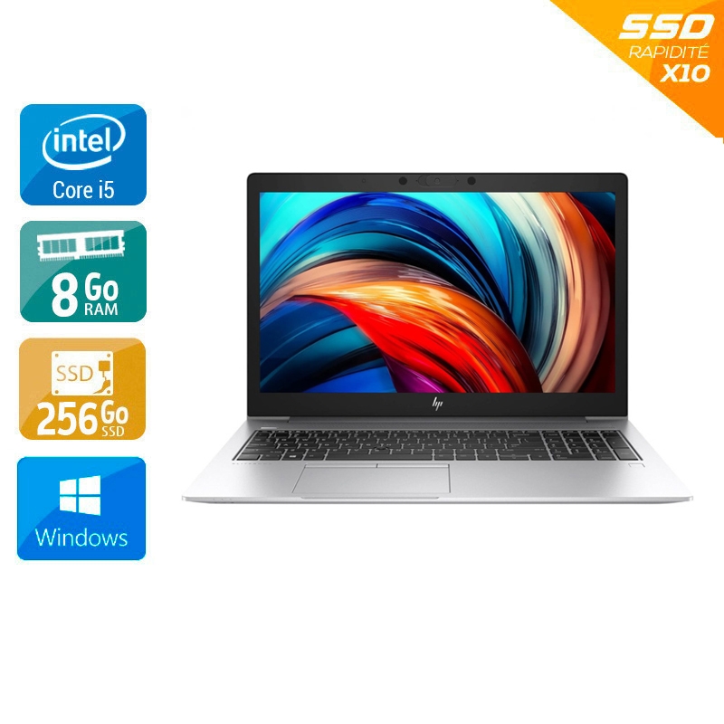 HP EliteBook 850 G6 15,6" i5 Gen 8 - 8Go RAM 256Go SSD Windows 11