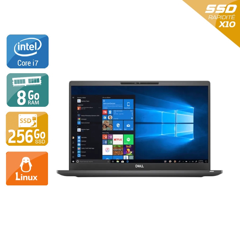 Dell Latitude 7400 14" i7 Gen 8 - 8Go RAM 256Go SSD Linux