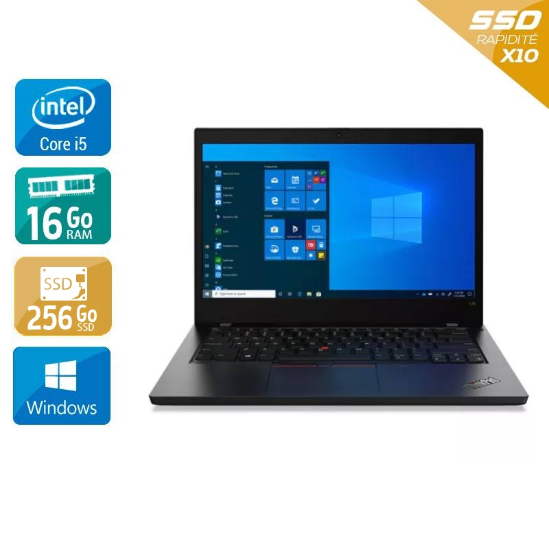 Lenovo ThinkPad L14 GEN 1 14" i5 Gen 10 - 16Go RAM 256Go SSD Windows 11