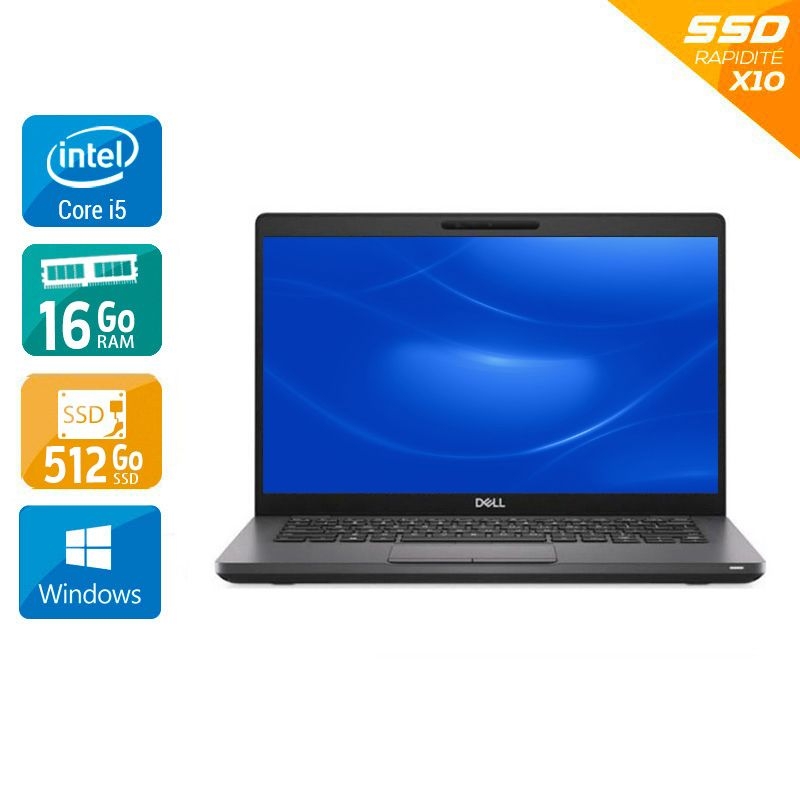 Dell Latitude 5400 14" i5 Gen 8 - 16Go RAM 512Go SSD Windows 11
