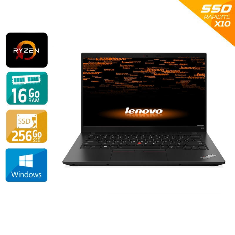 Lenovo ThinkPad L14 GEN 1 14" Ryzen 3 Pro - 16Go RAM 256Go SSD Windows 11