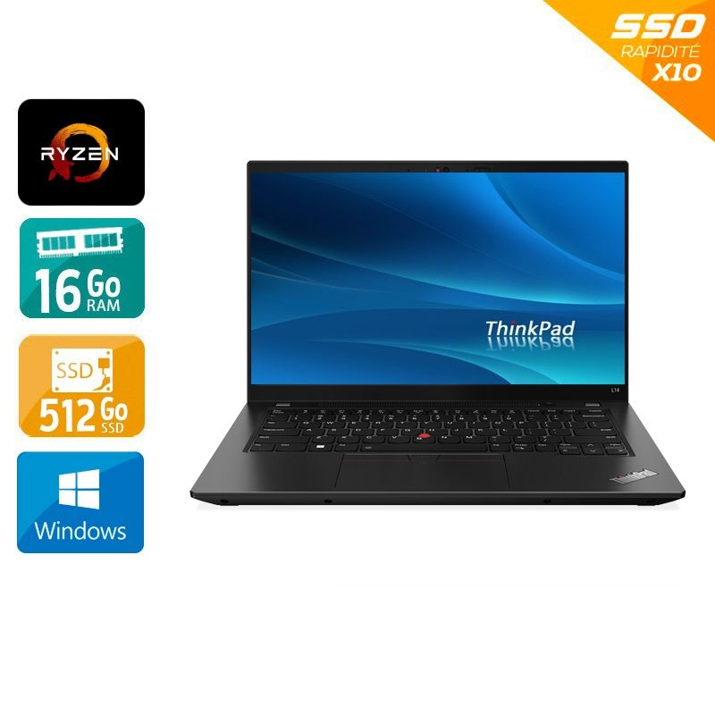 Lenovo ThinkPad T14 Gen 1 14" Ryzen 5 Pro - 16Go RAM 512Go SSD Windows 11