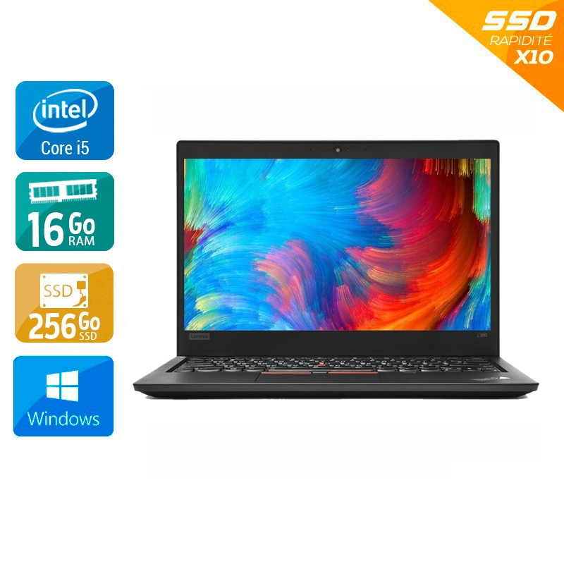 Lenovo ThinkPad L380 13,3" i5 Gen 8 - 16Go RAM 256Go SSD Windows 11
