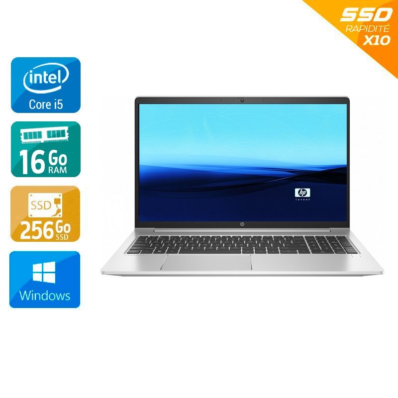 HP ProBook 450 G8 15,5" i5 Gen 11 - 16Go RAM 256Go SSD Windows 11