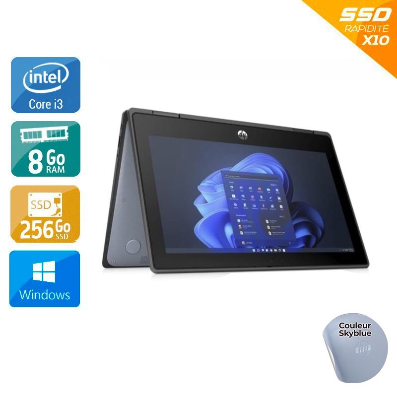 HP Pro x360 Fortis G10 11,6'' i3 Gen 12 - 8Go RAM 256Go SSD Windows 11 - Etat du Produit : État correct  État correctOccasion certifiée reconditionnée