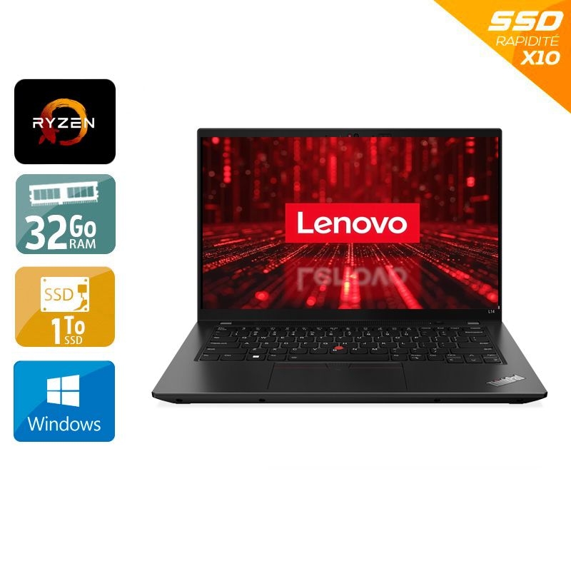 Lenovo ThinkPad T14 Gen 1 14" Ryzen 7 Pro - 32Go RAM 1To SSD Windows 11