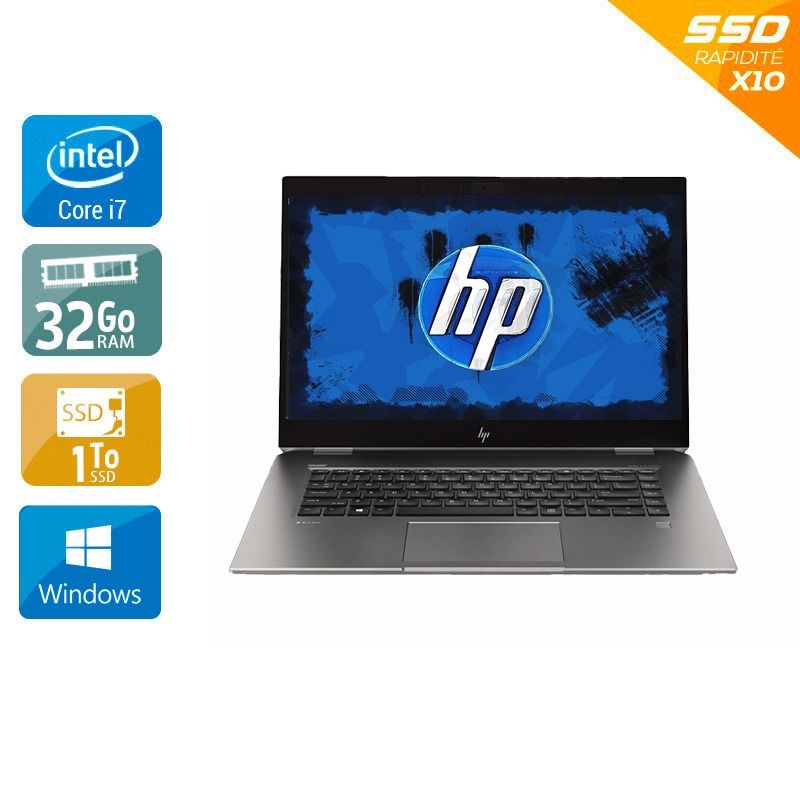 HP ZBook Studio G5 15,5" i7 Gen 9 - 32Go RAM 1To SSD Windows 11