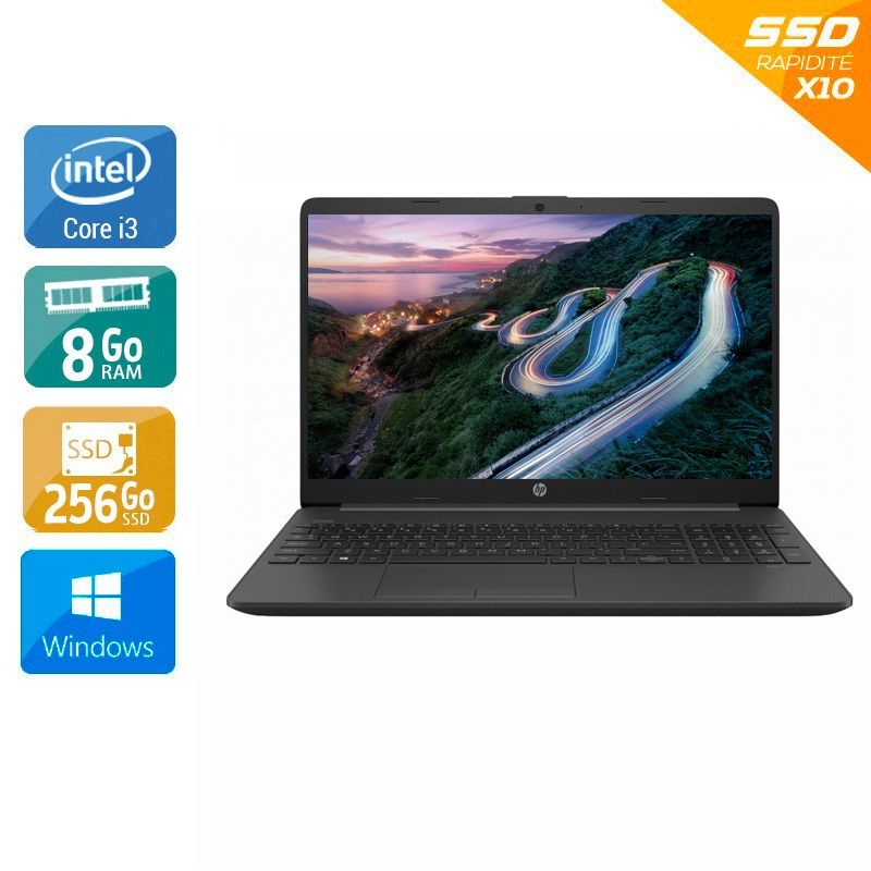 HP 250 G8 15,6'' i3 Gen 10 - 8Go RAM 256Go SSD Windows 11  État correctOccasion certifiée reconditionnée