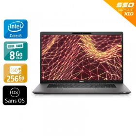 Dell Latitude 7530 15,5" i5 Gen 12 - 8Go RAM 256Go SSD Sans Os