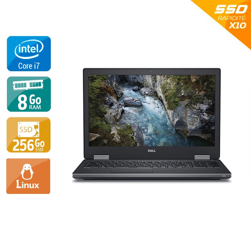 Dell Precision 7530 15,6" i7 Gen 8 - 8Go RAM 256Go SSD Linux