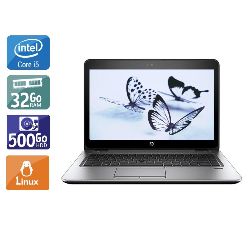 HP EliteBook 840 G3 i5 32Go RAM 500Go HDD Linux