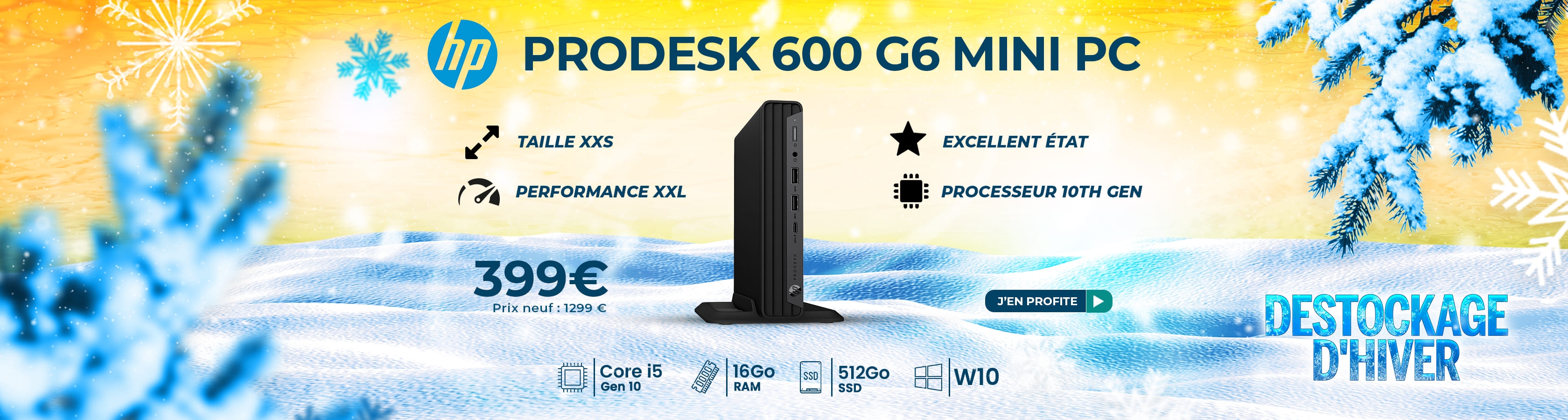 PC Reconditionné HP ProDesk 600 G4 Mini - Intel Core i5-8500T - 8Go DDR4 -  1To SSD - Windows 11 Pro
